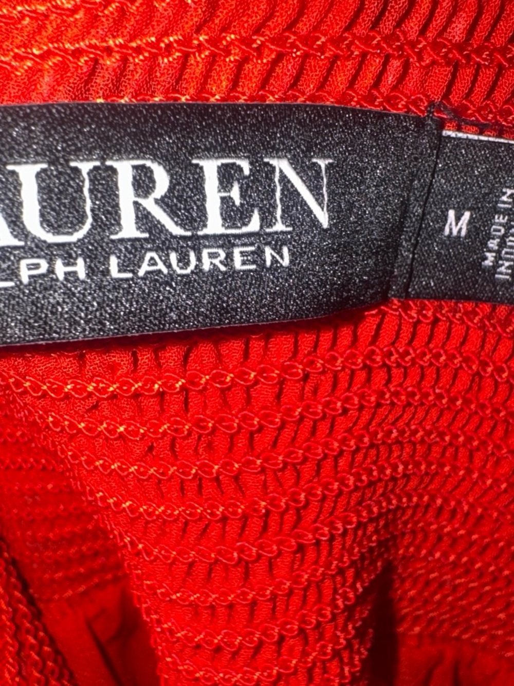 Ralph Lauren Red Floral Tiered Maxi Skirt with Smocked Waistband - Picture 2 of 6